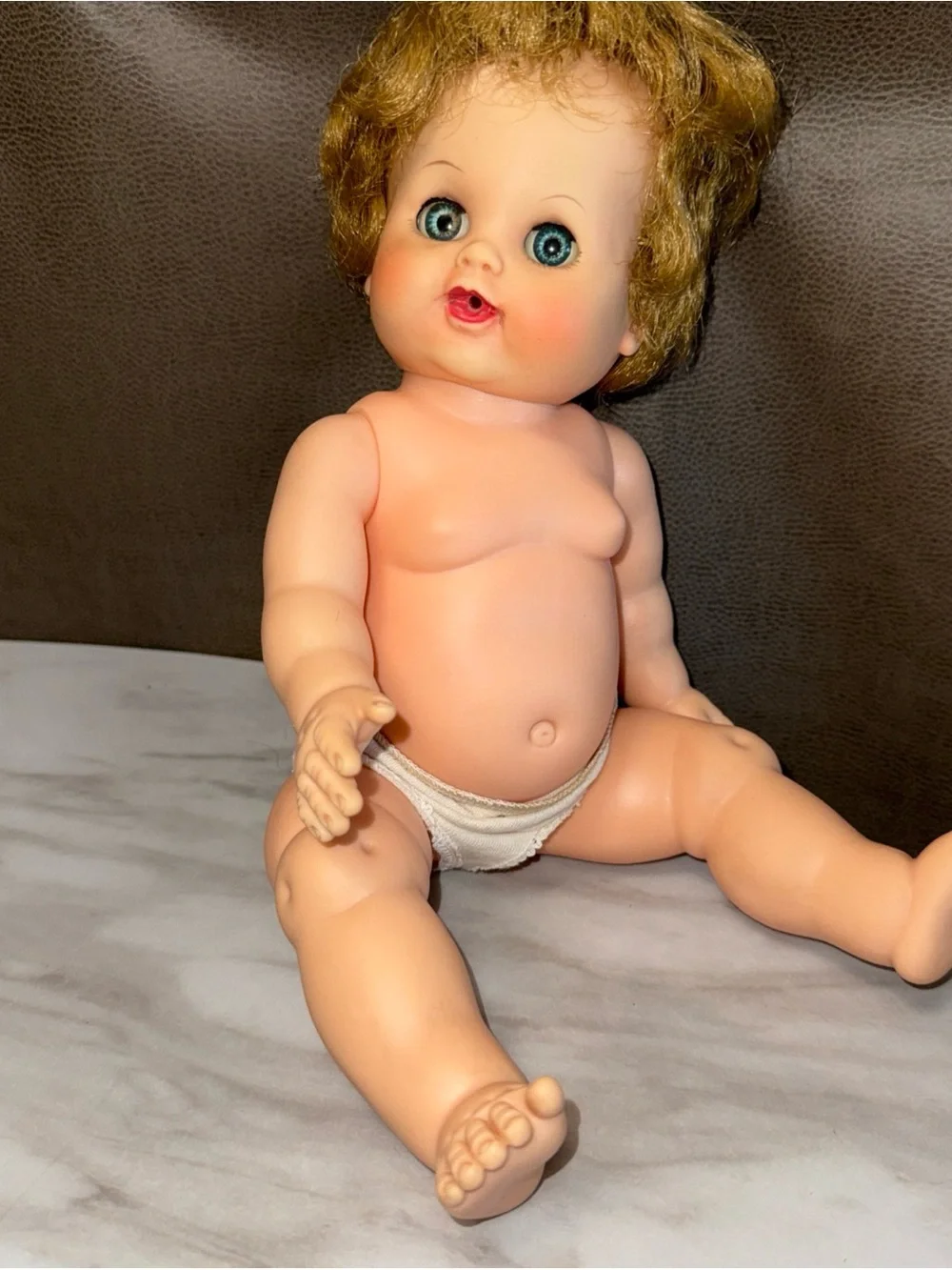 VTG Madame Alexander 11” Kathy Baby Doll Drink Wet Sleep Eyes Rooted Hair Nude